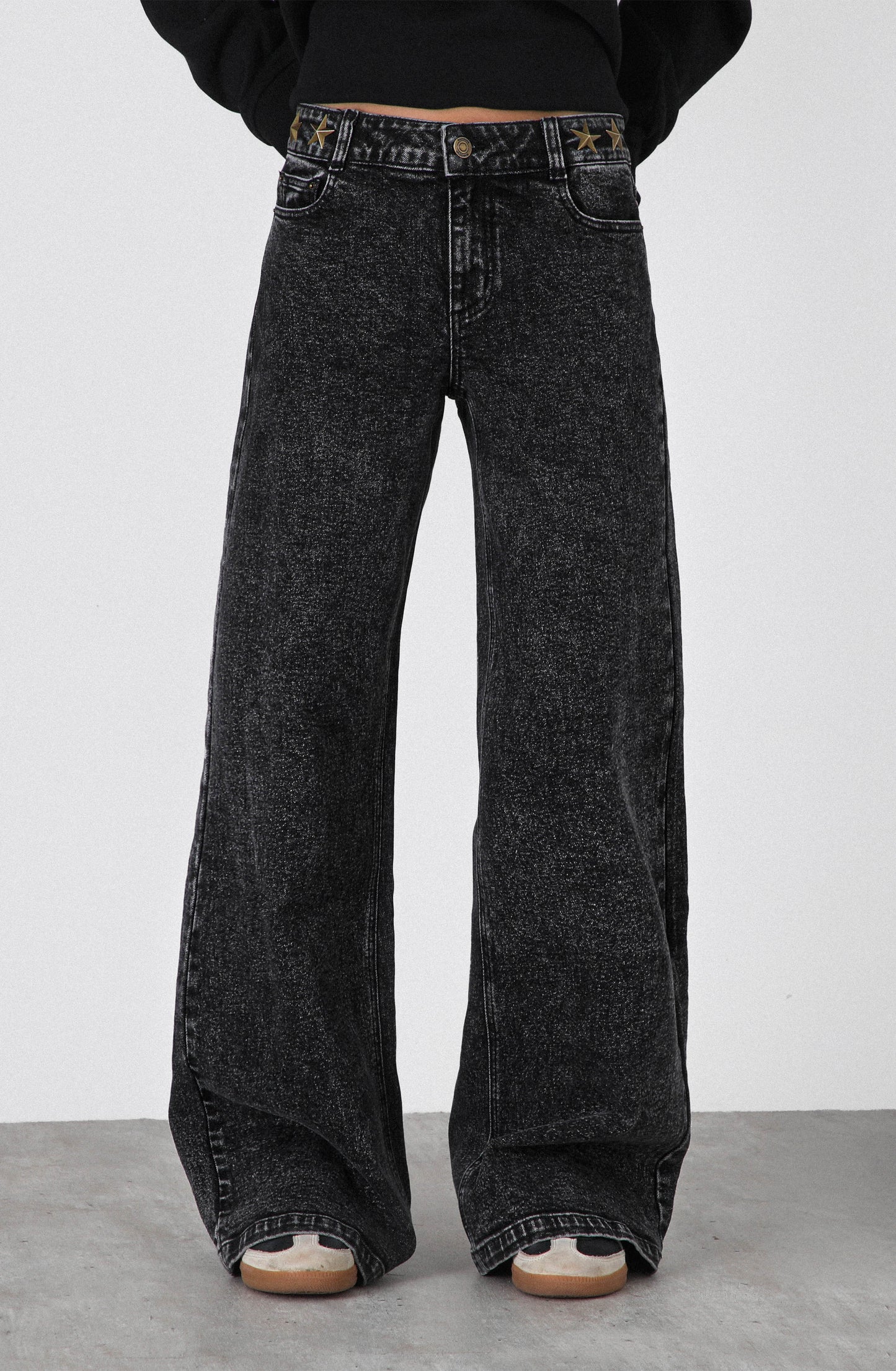 Pantalón Estrellas Cinturón Black