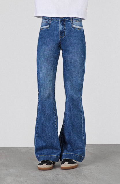 Pantalón Pocket Flare Blue