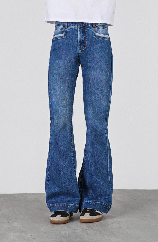 Pantalón Pocket Flare Blue