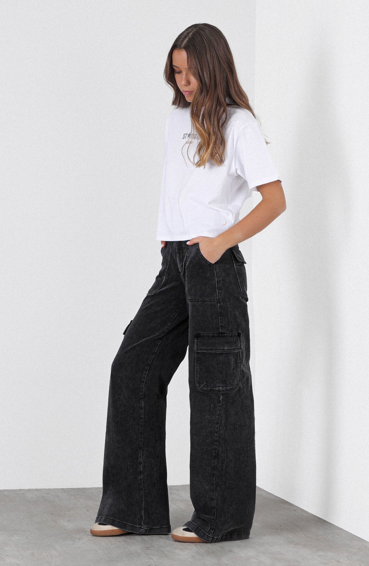 Pantalón Wide Leg Bag Black