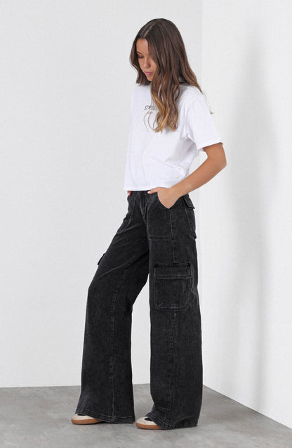 Pantalón Wide Leg Bag Black