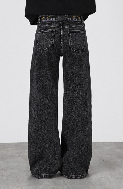 Pantalón Estrellas Cinturón Black