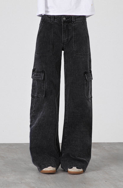 Pantalón Wide Leg Bag Black