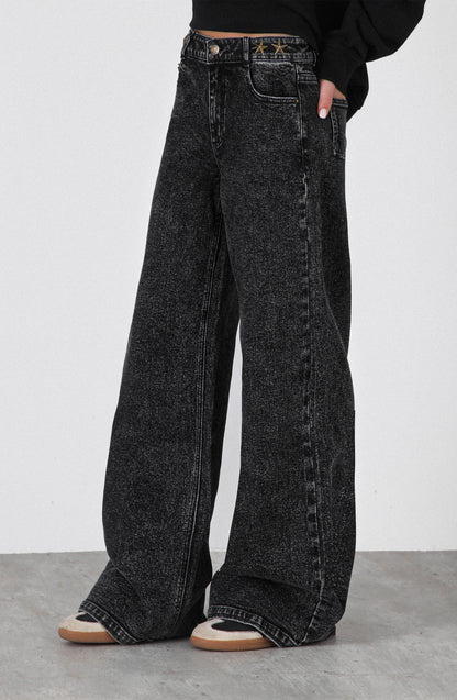 Pantalón Estrellas Cinturón Black
