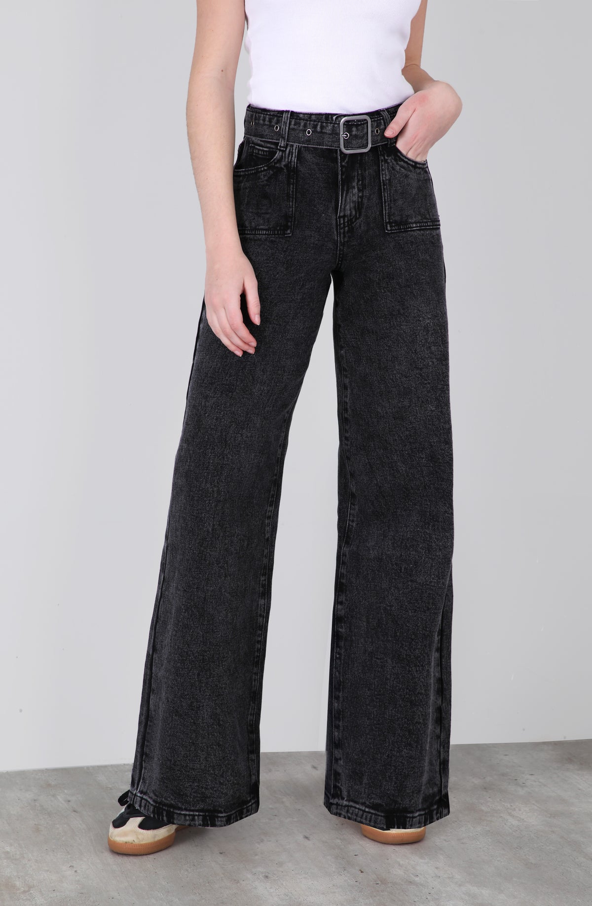 Pantalón Cinturón Black