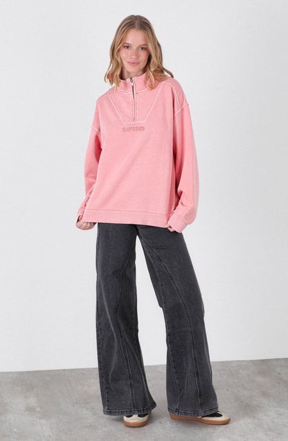 Polerón Medio Zipper Rose