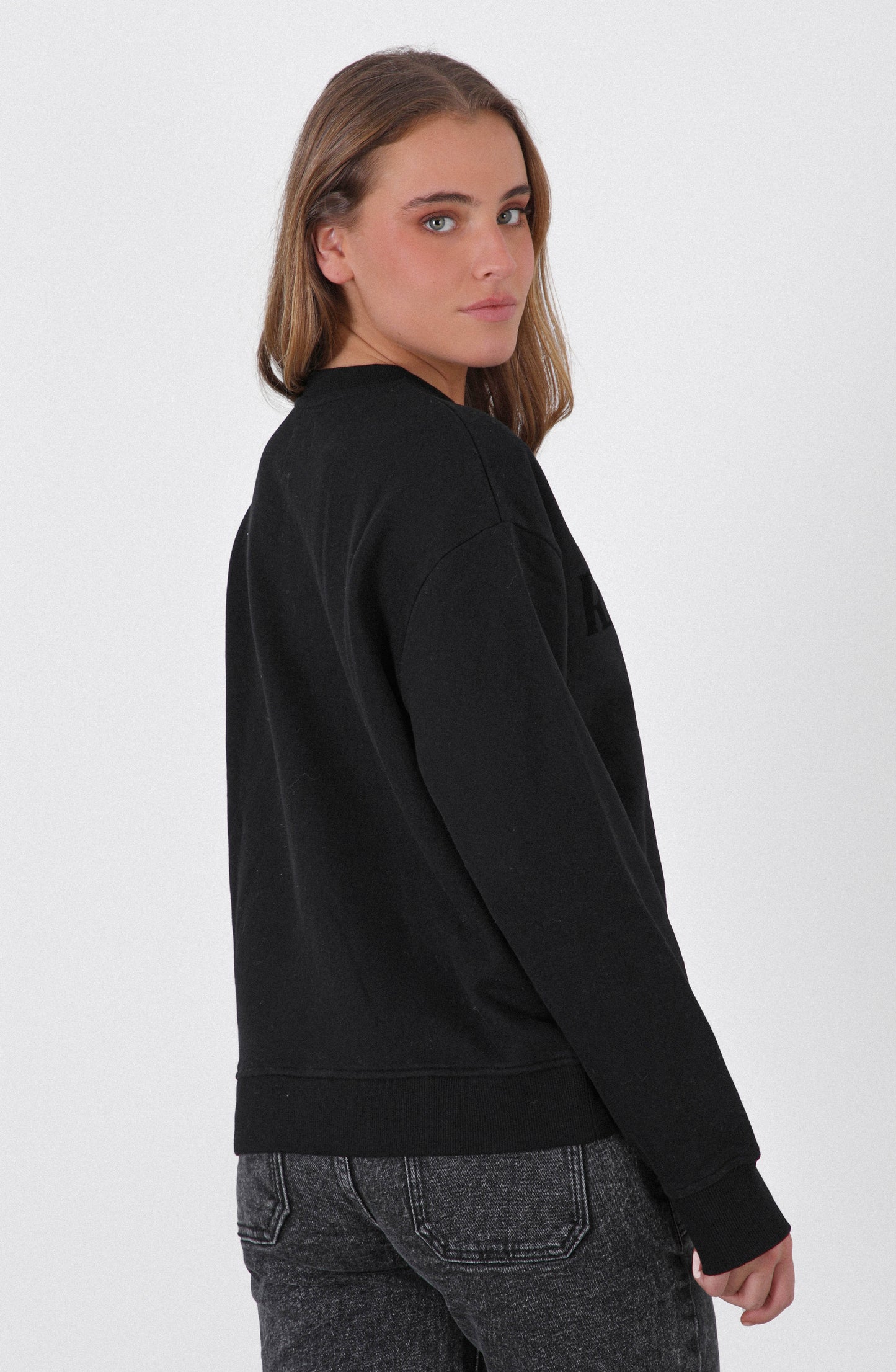 Polerón Crew Neck Logo Velvet Black