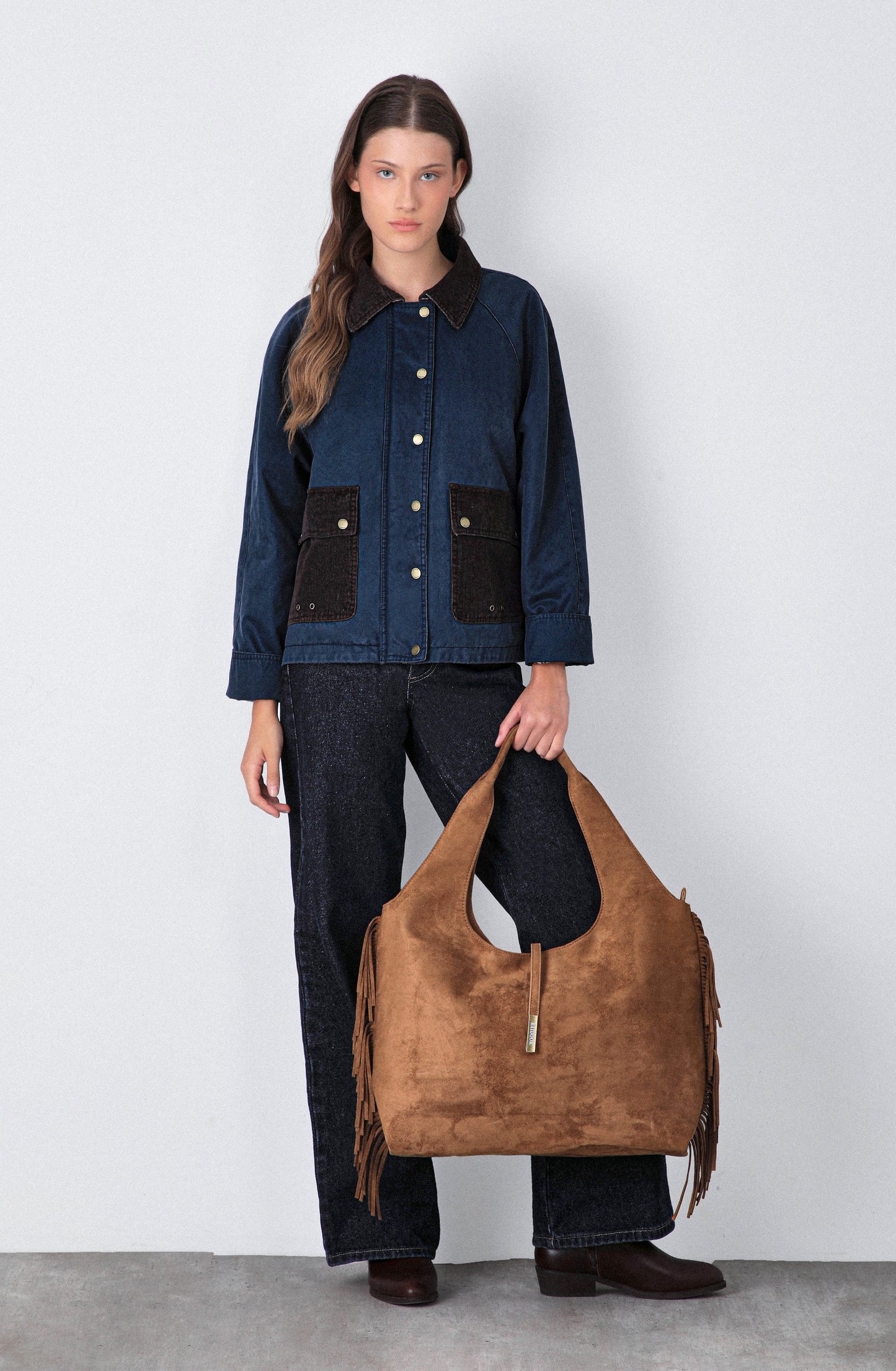 Cartera Flecos Camel