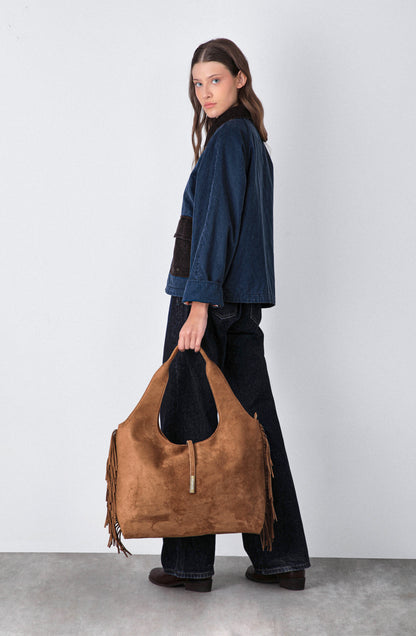 Cartera Flecos Camel