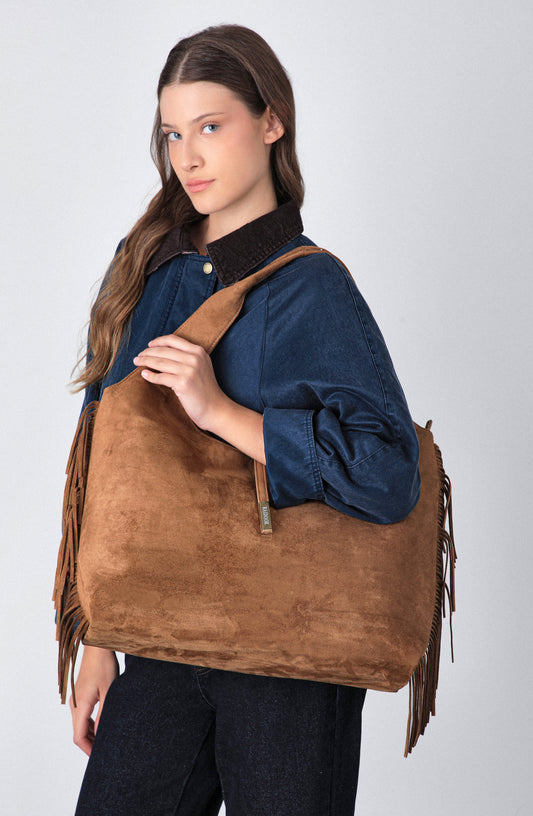 Cartera Flecos Camel