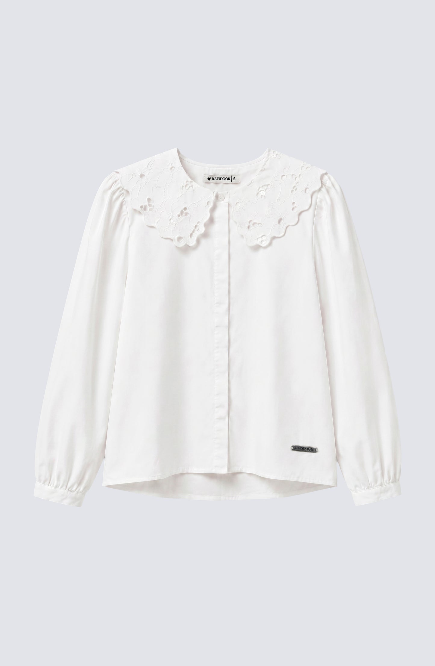 Blusa Cuello Bobo Embroidery White