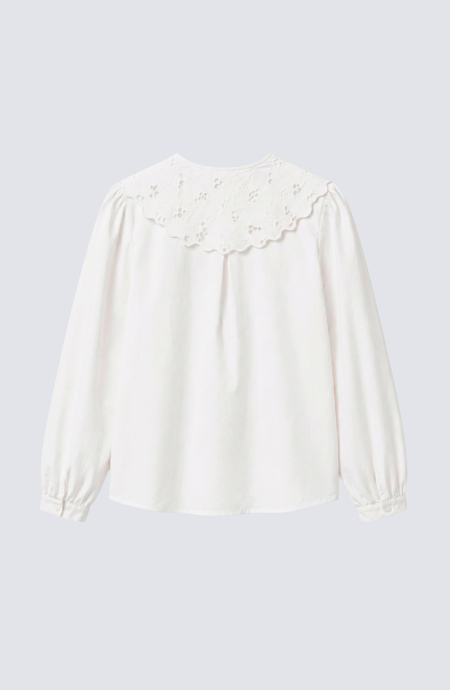 Blusa Cuello Bobo Embroidery White