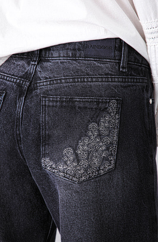 Pantalón Paisley Lurex Black