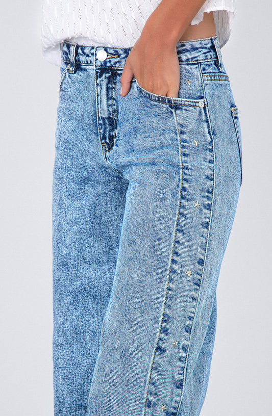 Pantalón Franja Estrella Blue