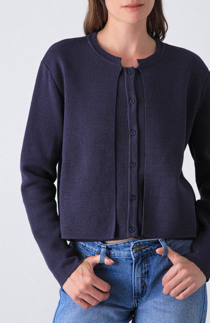 Cardigan Capa Navy