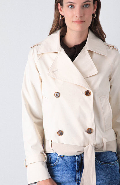 Trench Corto Ecru