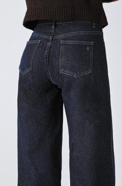 Pantalón Denim Indigo Tiro Bajo