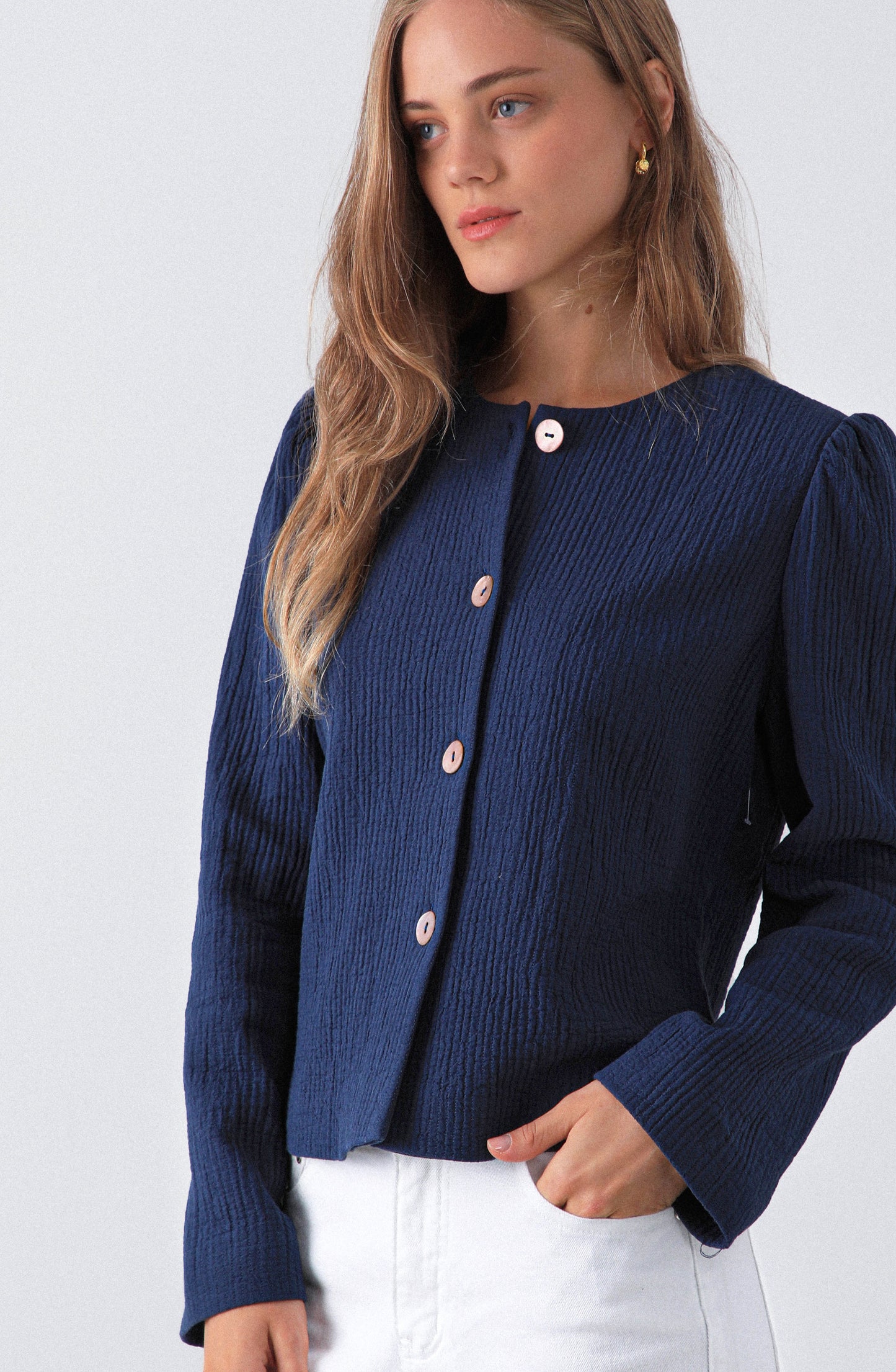 Blazer Hombreras Navy