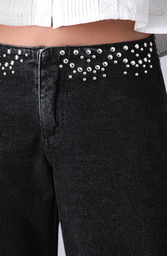Pantalón Cinturón Tachas Grey