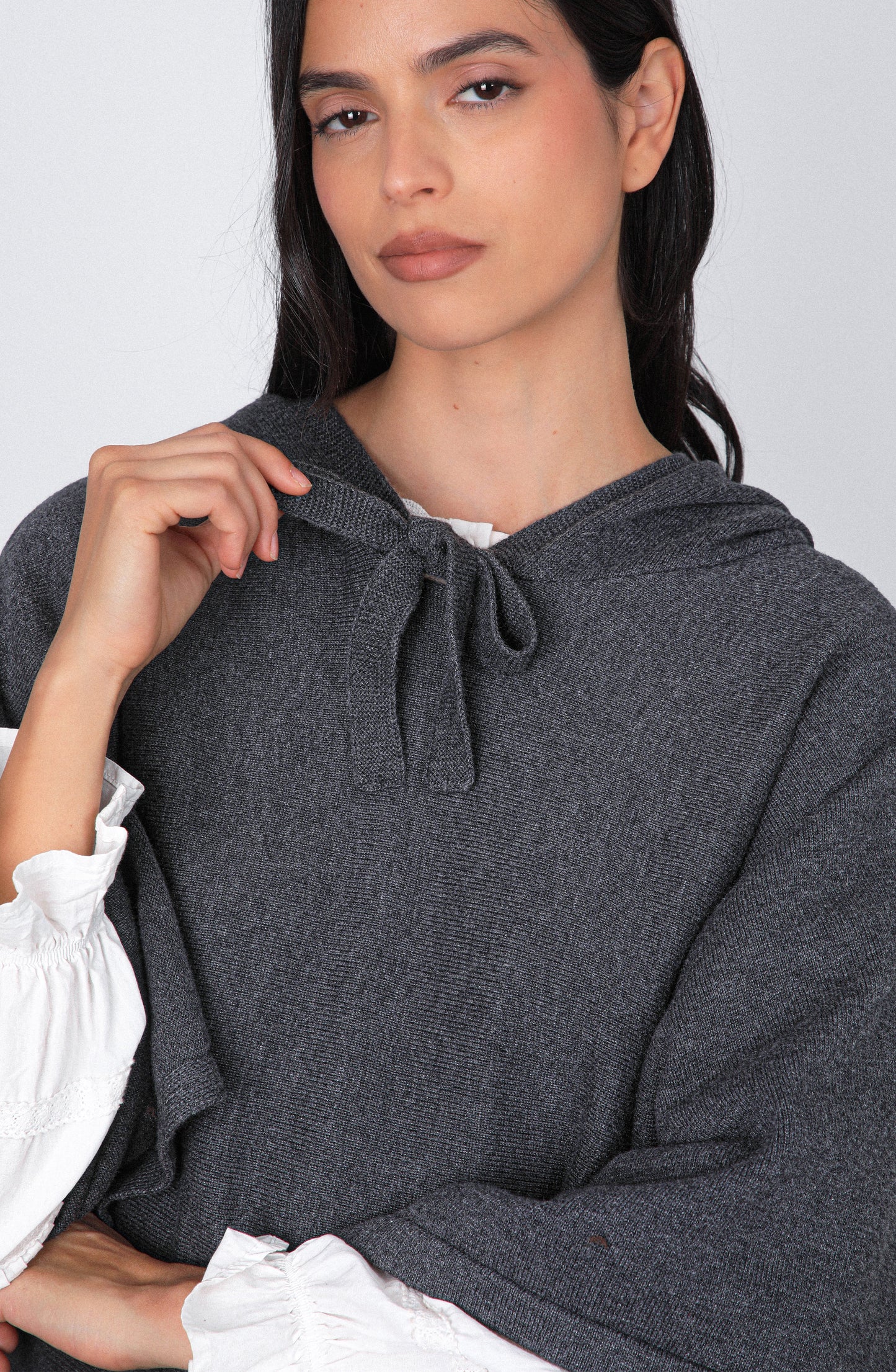 Poncho Gorro Grey