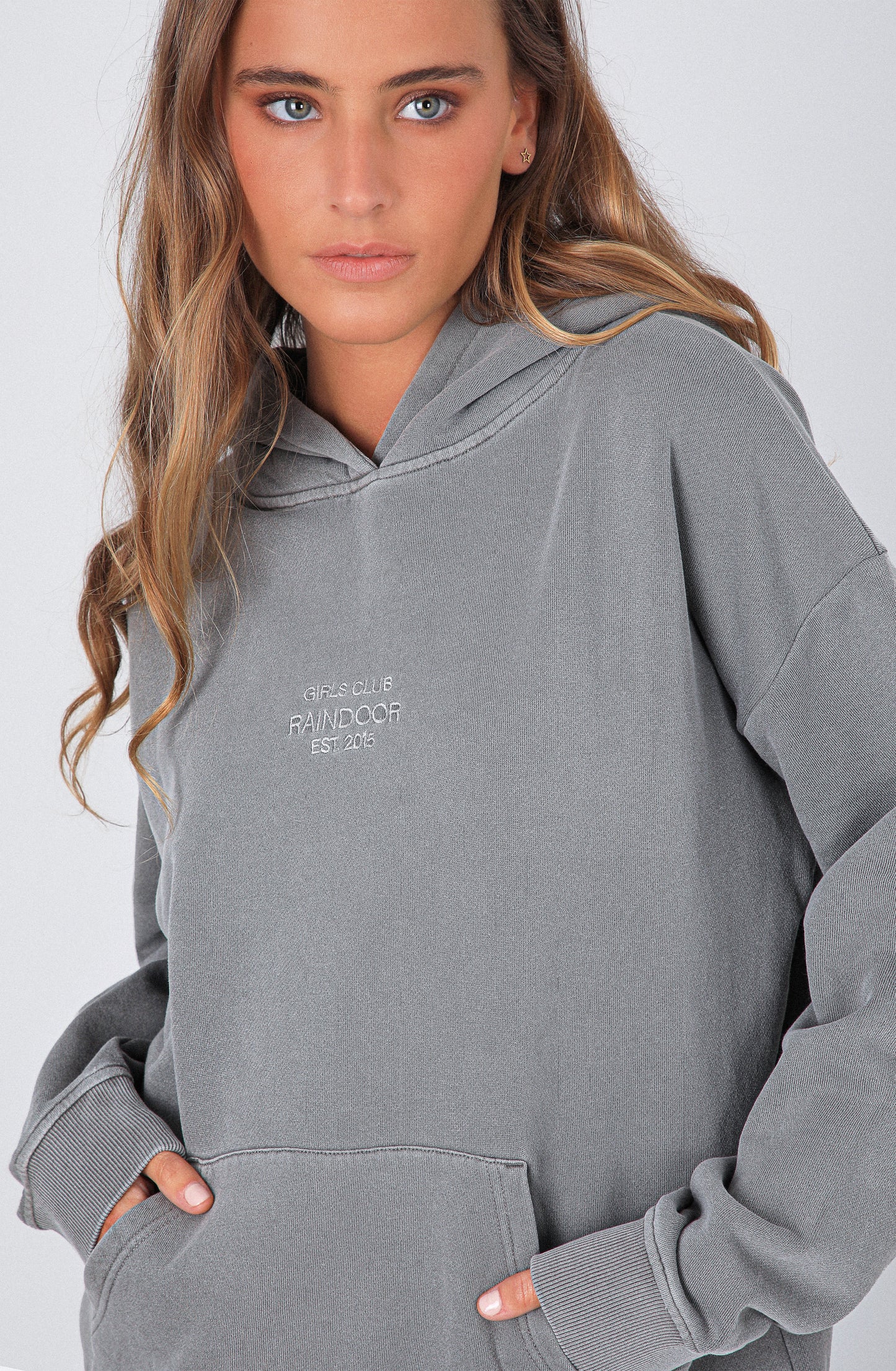 Polerón Hoodie Raindoor Girls Grey