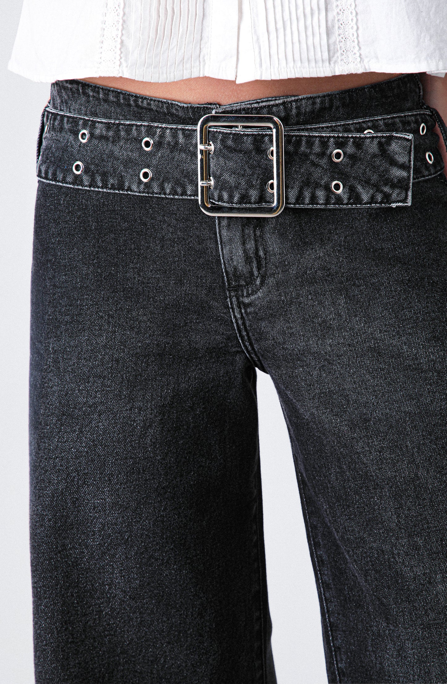 Pantalón Cinturón Ancho Black