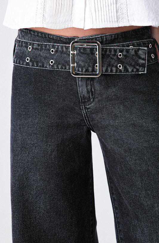 Pantalón Cinturón Ancho Black