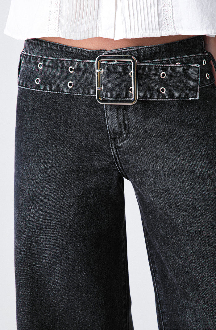 Pantalón Cinturón Ancho Black