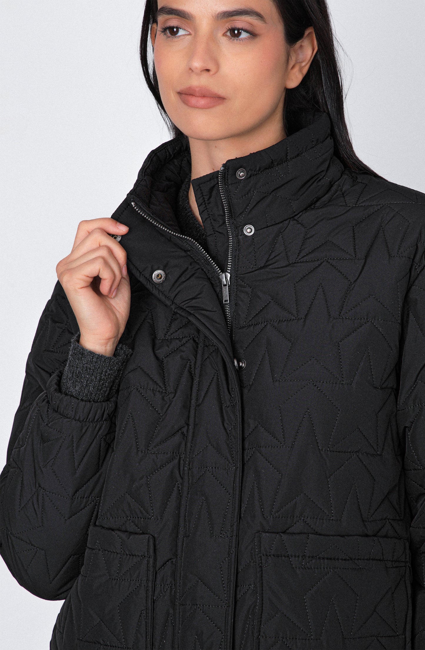 Puffa Quilted Estrellas Black