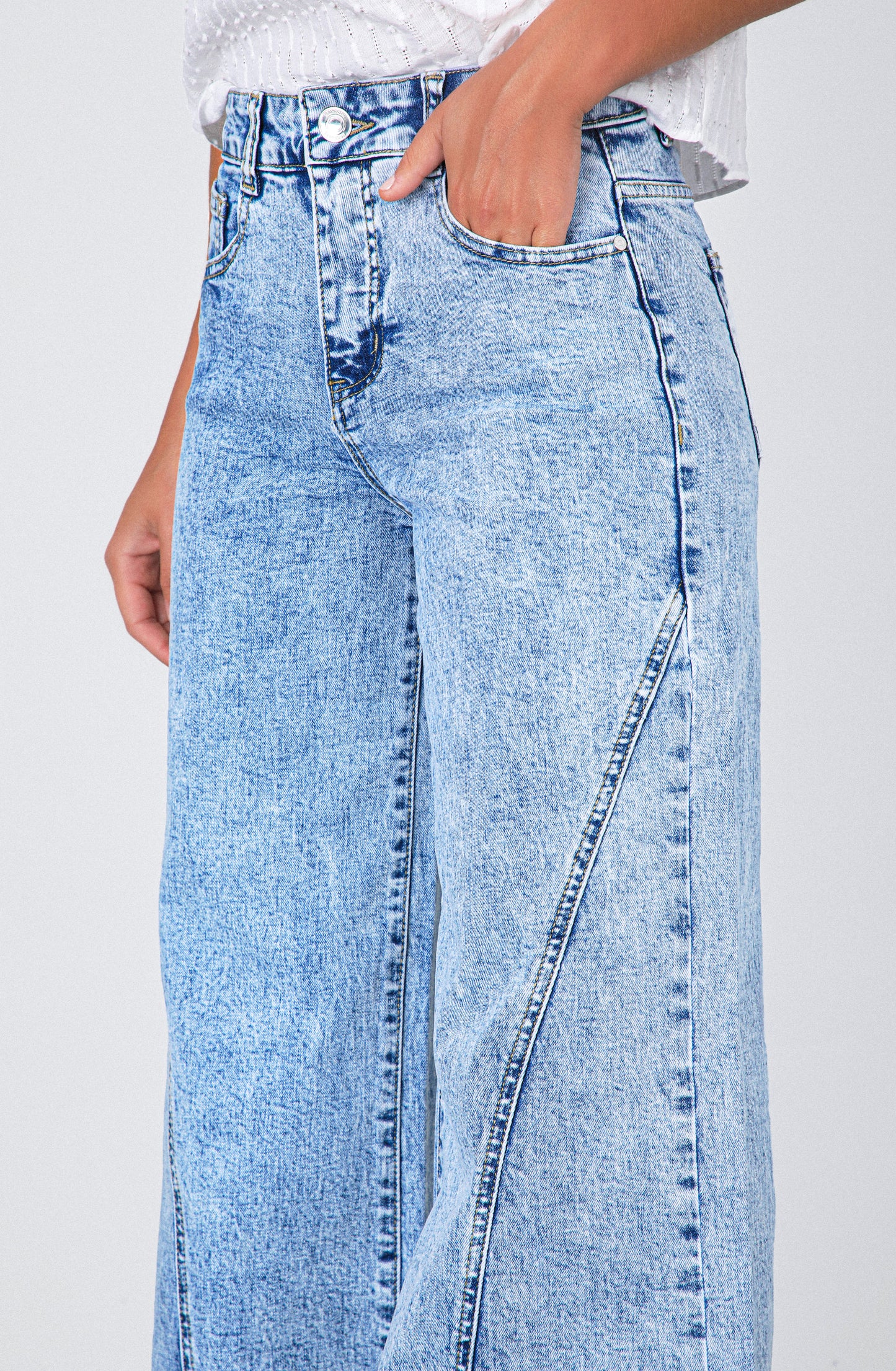 Pantalón Corte Pierna Blue