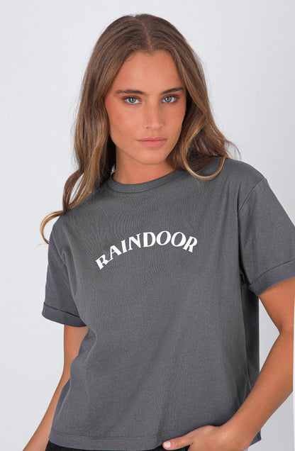 Polera Manga Corta Logo Grey