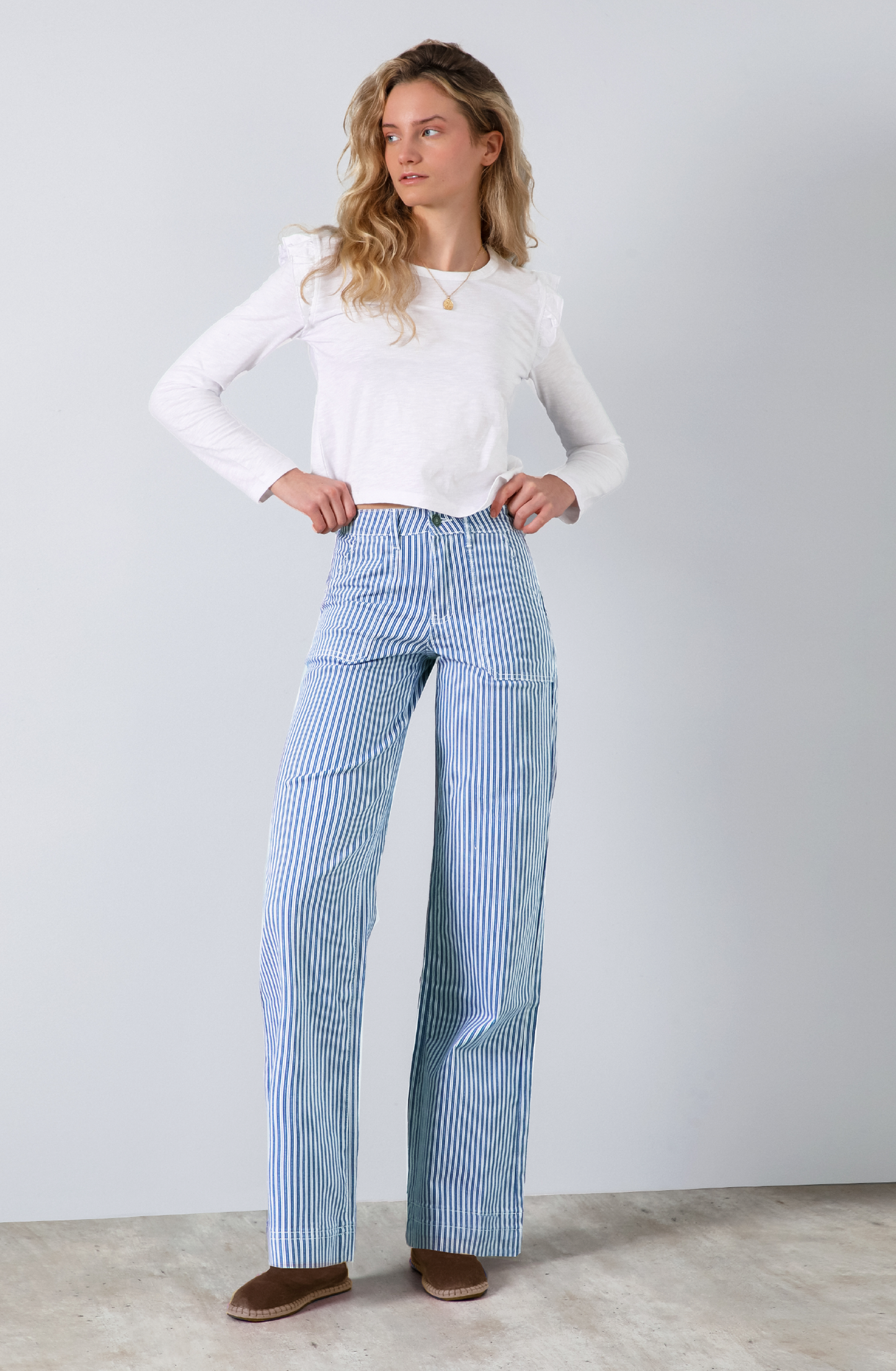 Pantalón Denim Blue Rayas