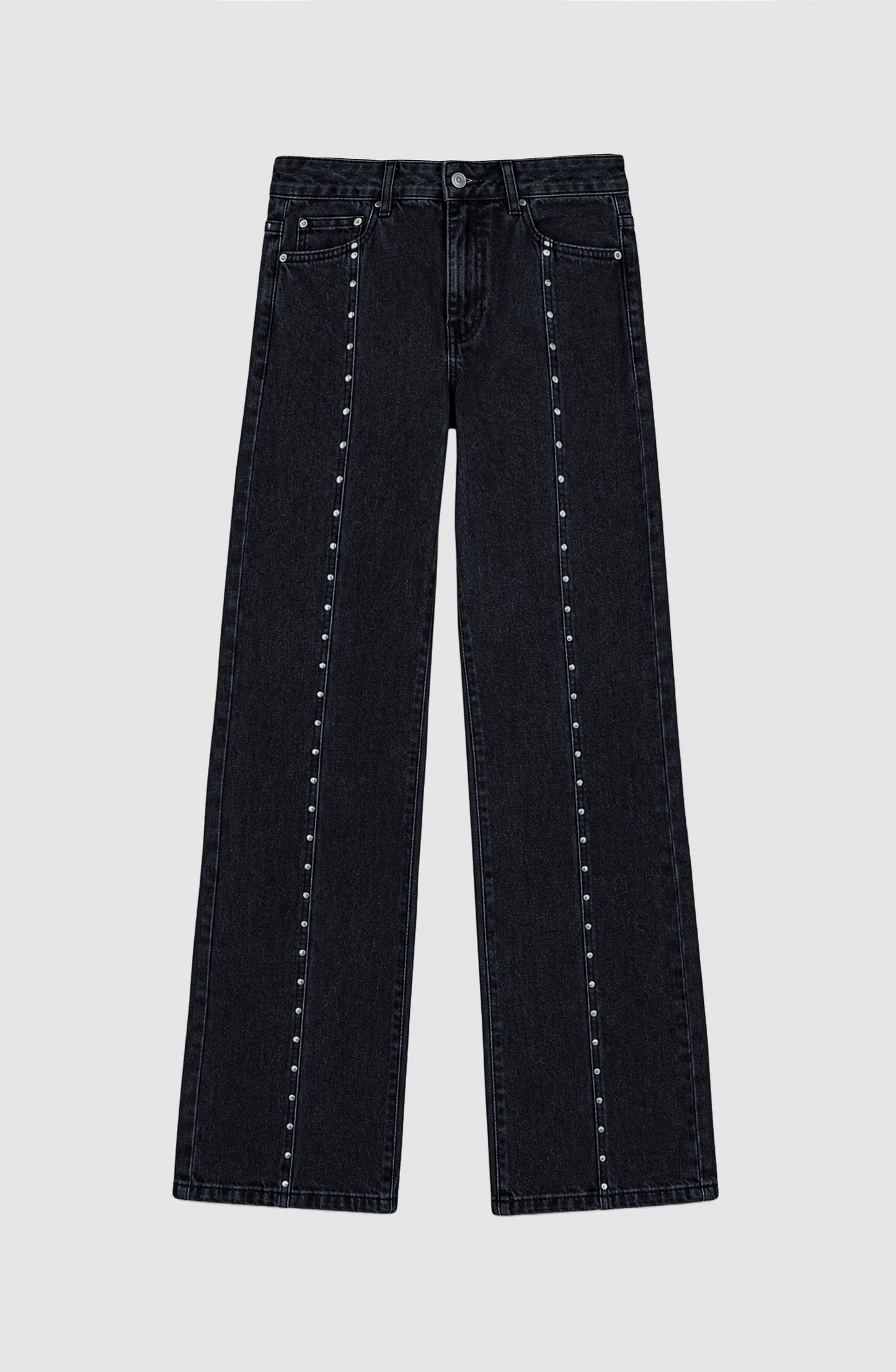Pantalón Cortes Tachas Estrellas Grey