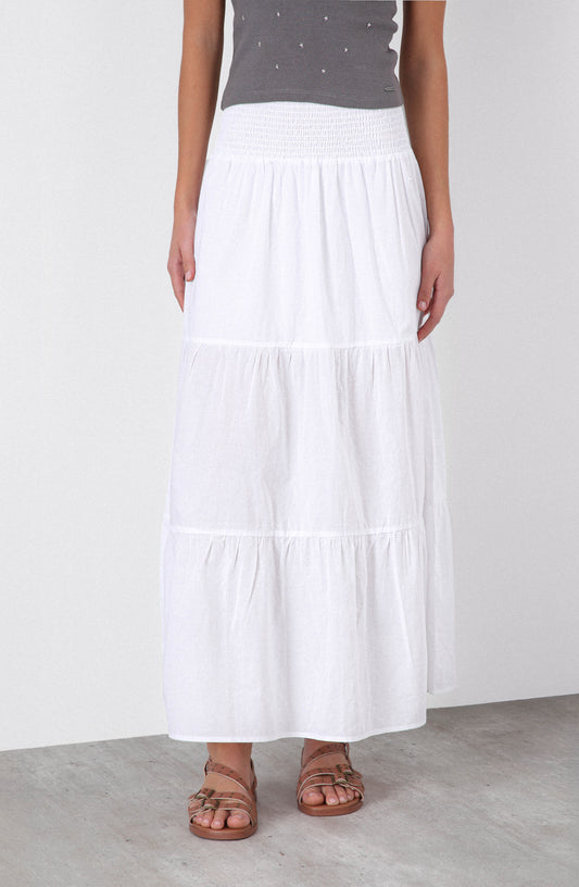 Falda Larga Panal White