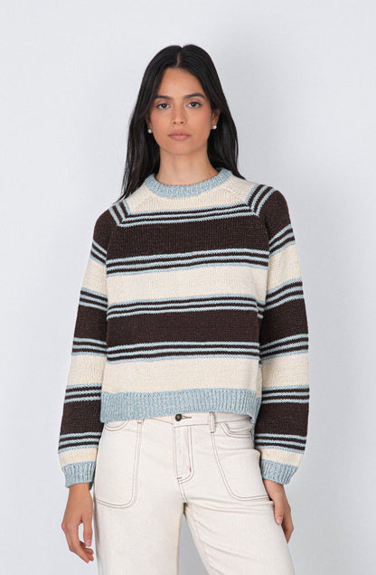 Sweater Rayas Ecru