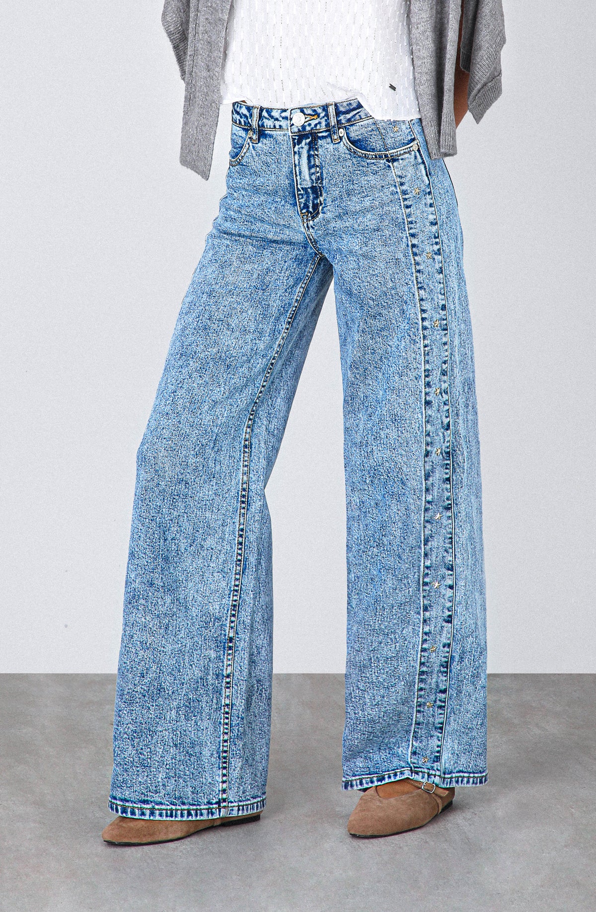 Pantalón Franja Estrella Blue