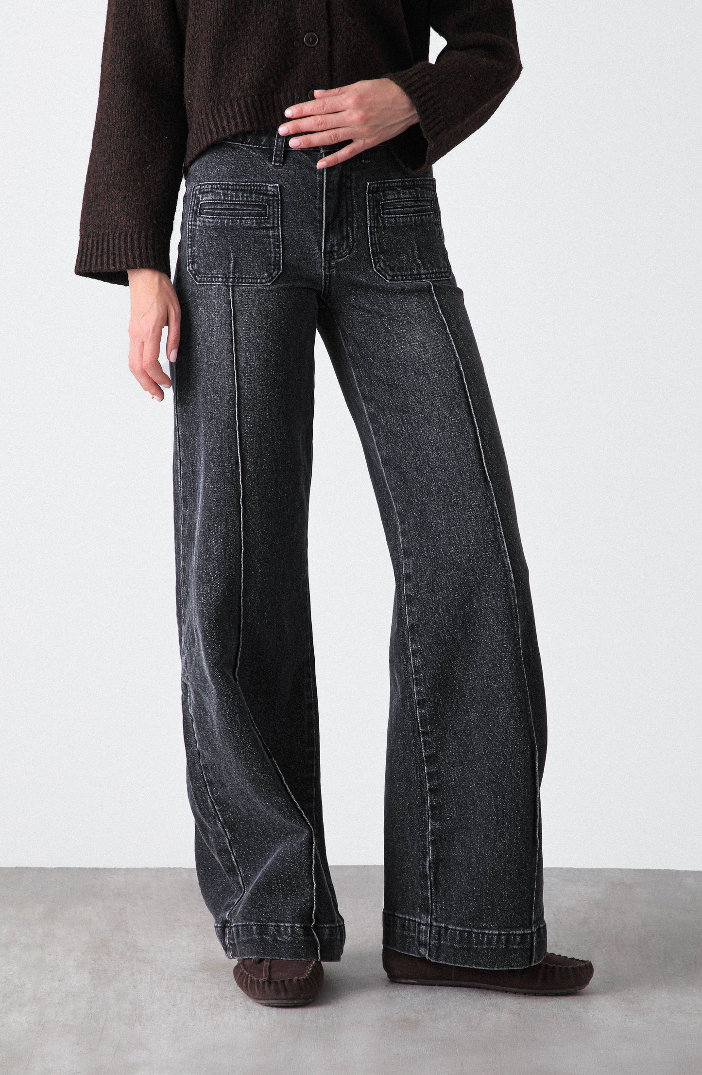 Pantalón Wide Leg Pocket Black