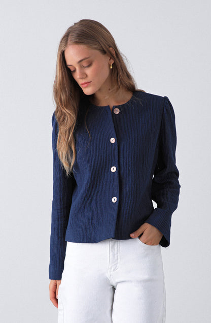 Blazer Hombreras Navy