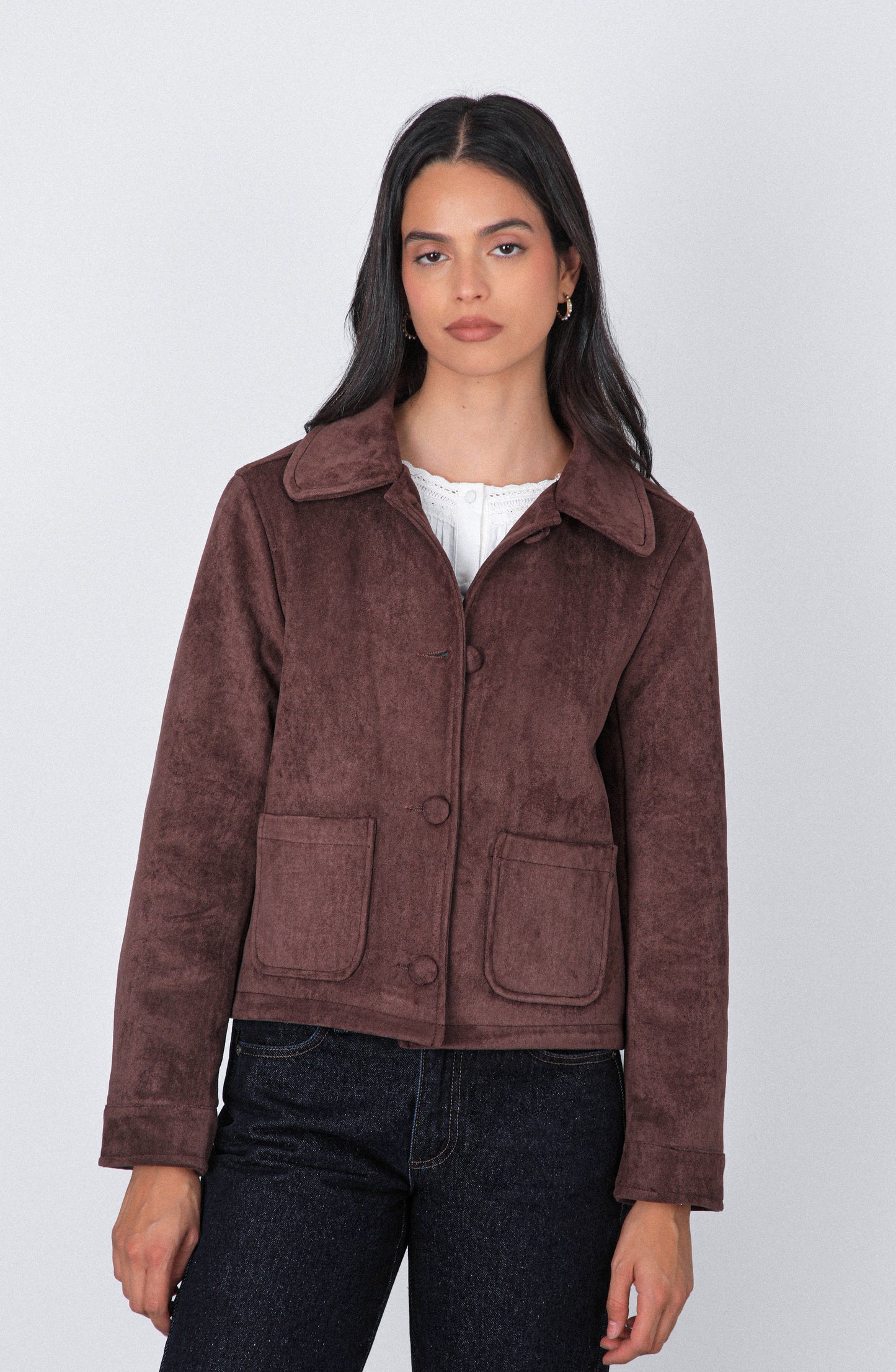 Chaqueta Suede Brown