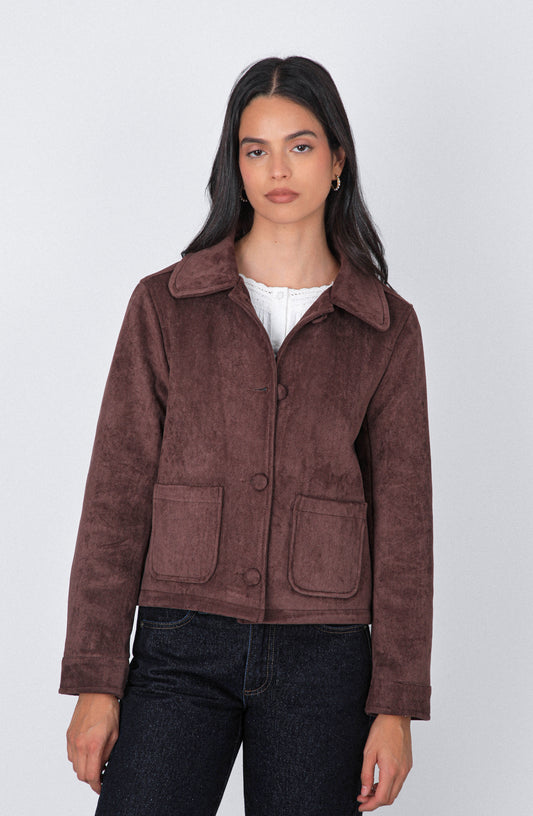 Chaqueta Suede Brown