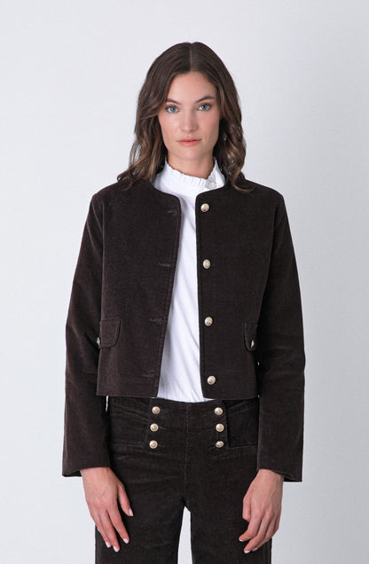 Conjunto Cotelé Botones Brown