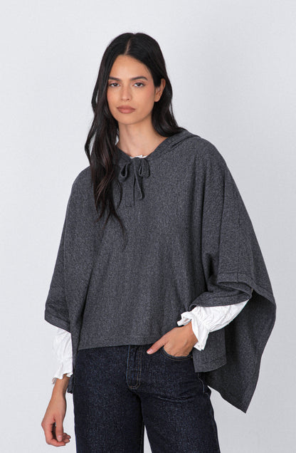 Poncho Gorro Grey
