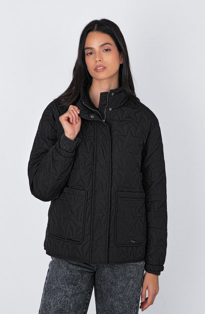 Puffa Quilted Estrellas Black