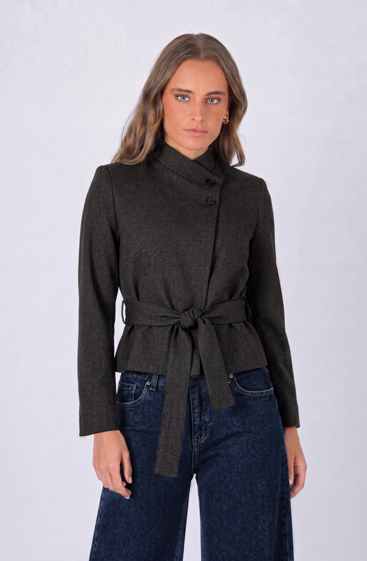 Blazer Cruzado Lazo Brown