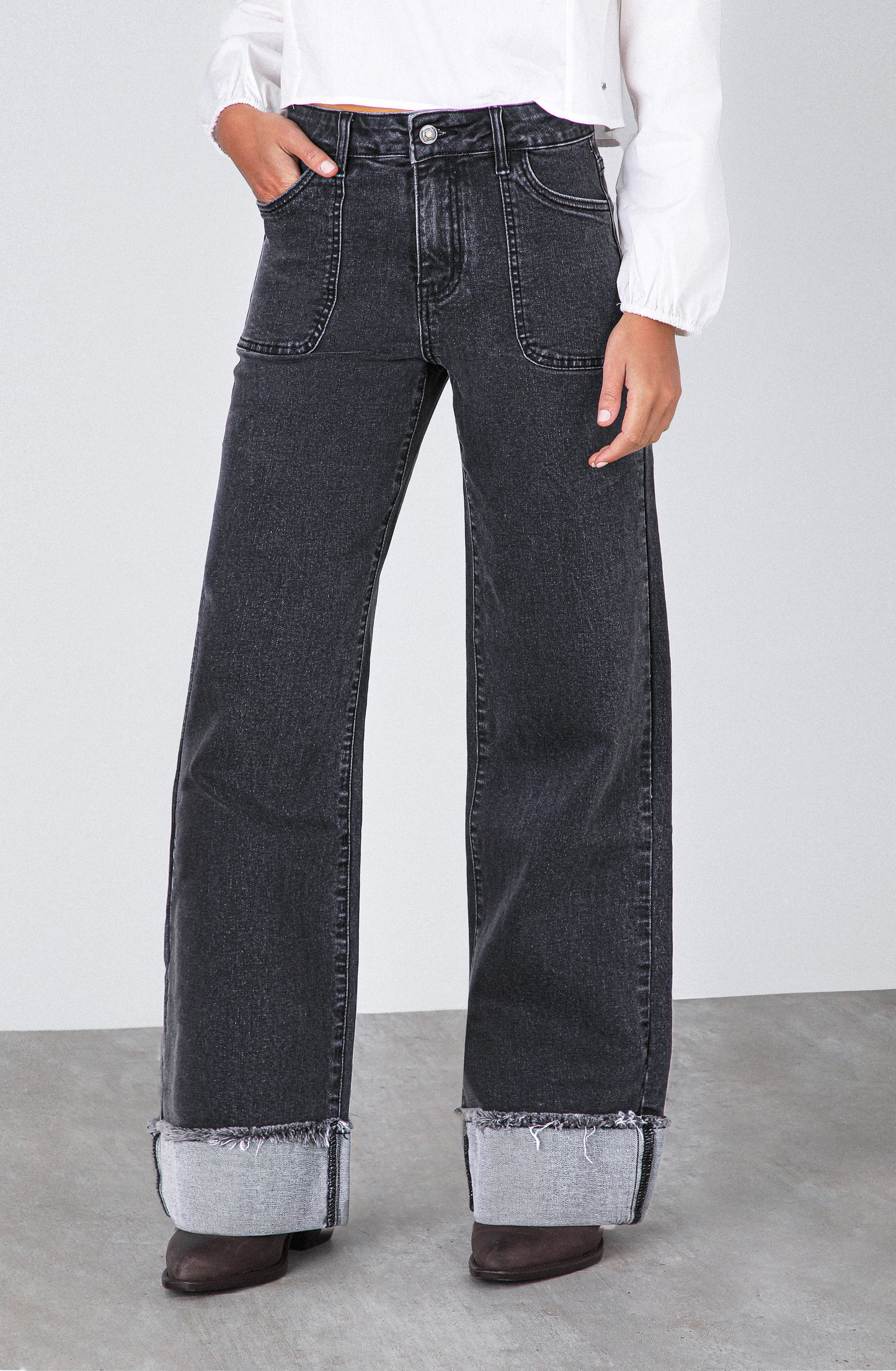 Pantalón Wide Leg Sun Black