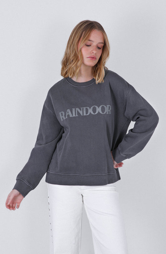 Polerón Crew Neck Logo Parche Grey