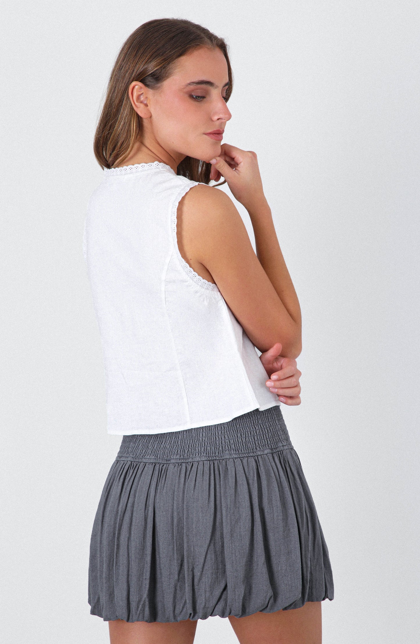 Blusa Cintas White