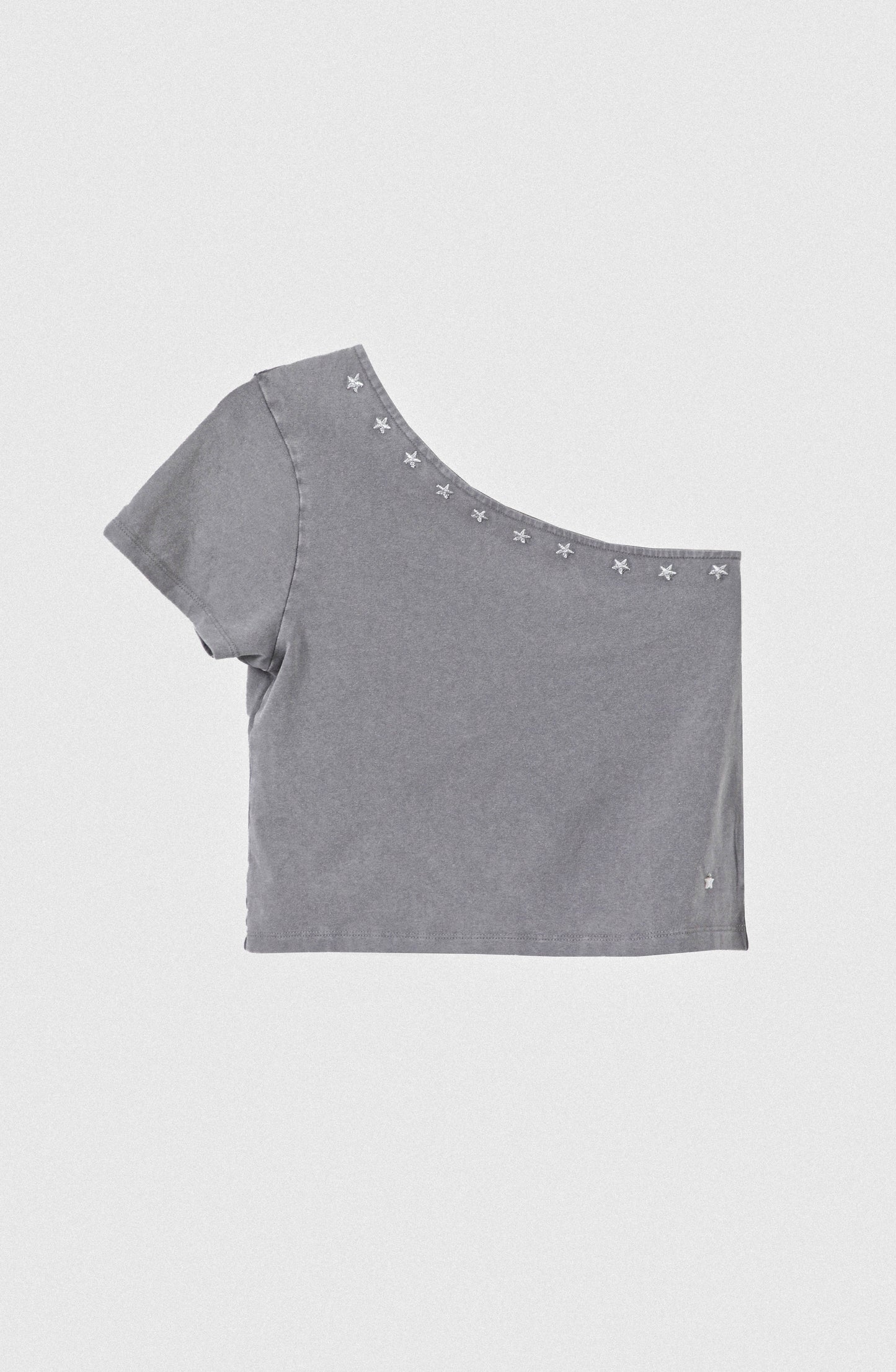 Polera Asimetrica Estrellas Grey