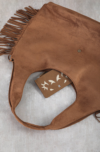 Tarjetero Bordado Brown