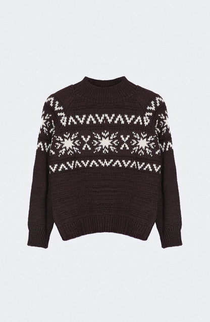 Sweater Jacquard Brown